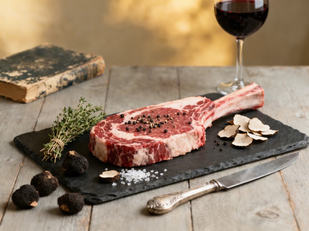 Marble Angus és Trufo szarvasgomba a tányéron