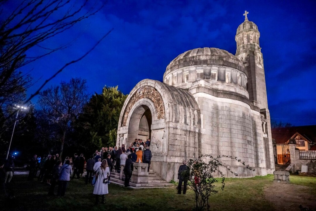 Díszkivilágítást kapott a budafoki Törley-mauzóleum